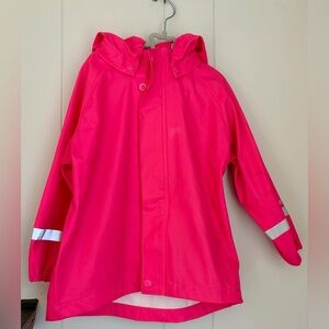 Reima neon pink raincoat